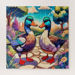 Quebra-cabeça Patos de Jardim