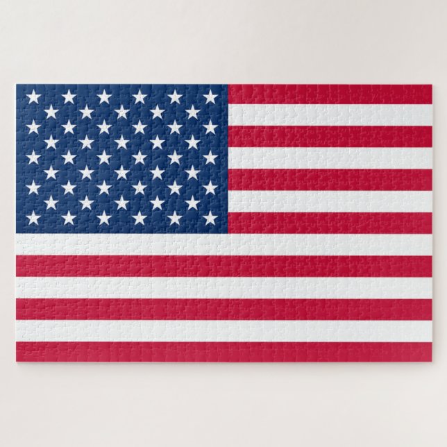 Quebra-cabeça Patriótico da Bandeira Americana (Horizontal)