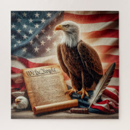 Quebra-cabeça Patriotismo Americano da Águia Bald