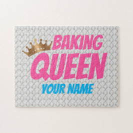 Quebra-cabeça Patterno da Rainha Baking para Amantes de Bolo e D