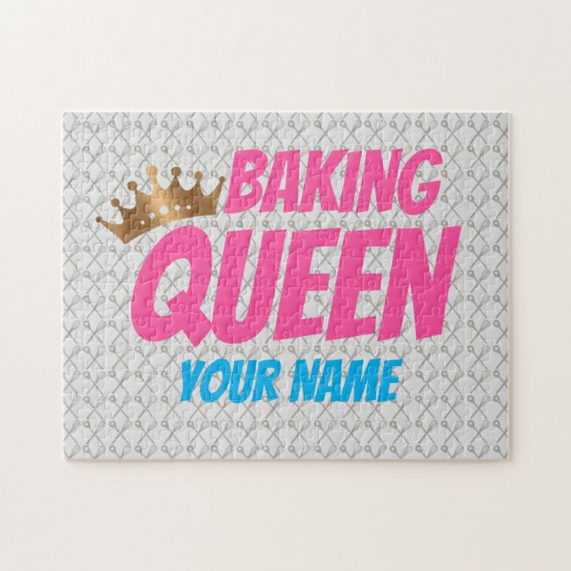 Quebra-cabeça Patterno da Rainha Baking para Amantes de Bolo e D (Horizontal)