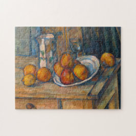 Quebra-cabeça Paul Cezanne - A Vida Estática com Jug de Leite e