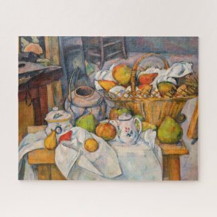 Quebra-cabeça Paul Cezanne - A Vida Estática com o Cesto