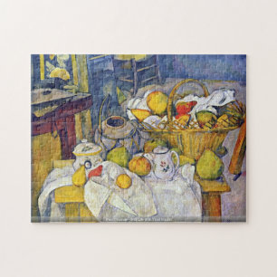 Quebra-cabeça Paul Cezanne - ainda vida com cesta de fruta