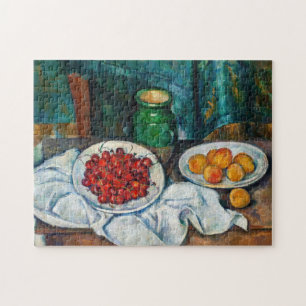 Quebra-cabeça Paul Cezanne - Ainda vive com cerejas e caçadores