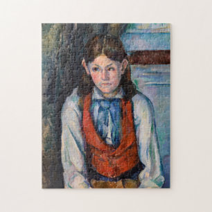 Quebra-cabeça Paul Cezanne - Menino no Colete Vermelho