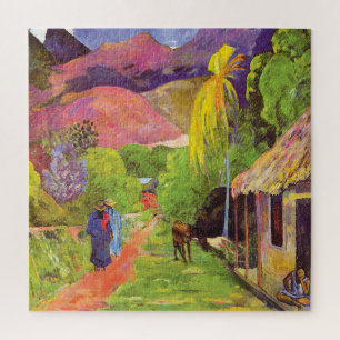 Quebra-cabeça Paul Gauguin Road no Taiti Vintage Fine Art