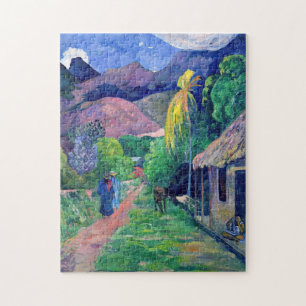 Quebra-cabeça Paul Gauguin - Rua no Taiti