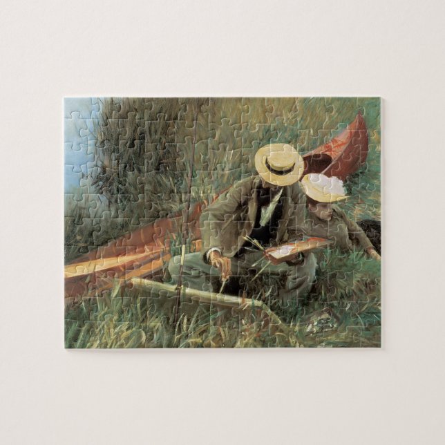 Quebra-cabeça Paul Helleu Desenho com Sua Esposa por JS Sargent (Horizontal)