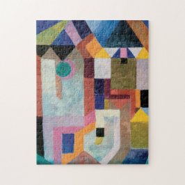 Quebra-cabeça Paul Klee, Arquitetura Colorida (1917) - Colorida