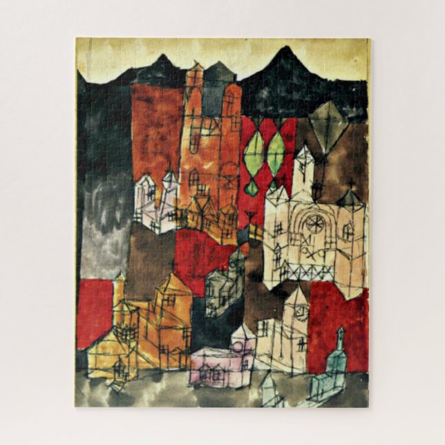 Quebra-cabeça Paul Klee - Cidade das Igrejas (Vertical)