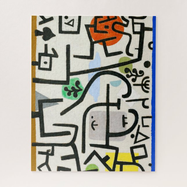 Quebra-cabeça Paul Klee Rich Harbor Abstrato Expressionismo (Vertical)