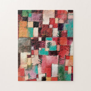 Quebra-cabeça Paul Klee, Verdes Vermelhos e Ritmos Amarelos Viol