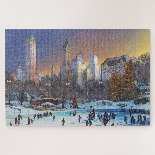 Quebra-cabeça Paul McGehee "Winter in Central Park" Quebra-cabeç (Horizontal)