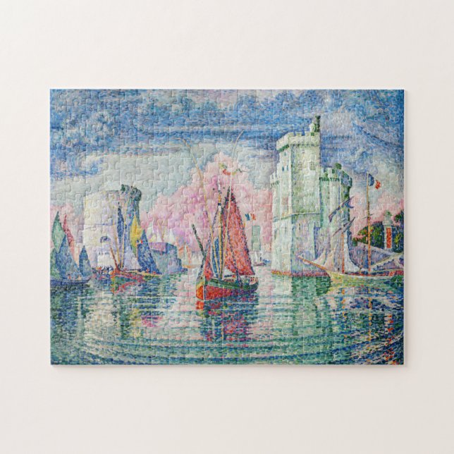Quebra-cabeça Paul Signac - Entrada de La Rochelle Harbor (Horizontal)