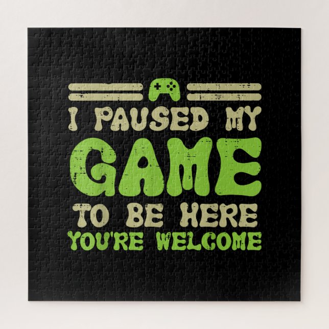 Quebra-cabeça Pausou Meu Jogo Para Estar Aqui Jogador De Vídeo E (Vertical)