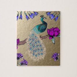 Quebra-cabeça Pavão Dourado