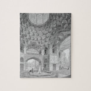 Quebra-cabeça Pavilhão dos oito paraíso, em Isfahan, de