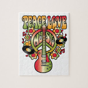 Quebra-cabeça Paz-Amor-Música