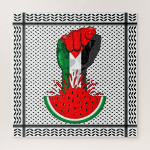 Quebra-cabeça Pé de resistência da Palestina em Watermelon