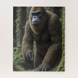 Quebra-cabeça Pé-Grande ou Sasquatch Esquadrado por uma Árvore