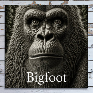 Quebra-cabeça Pé Grande ou Sasquatch Feche a Face