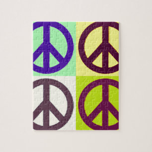 Quebra-cabeça Peace Sign Pop Art