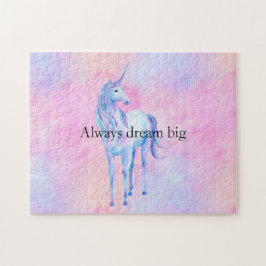 Quebra-cabeça Peach Pink Purple Unicorn