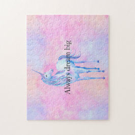 Quebra-cabeça Peach Pink Purple Unicorn