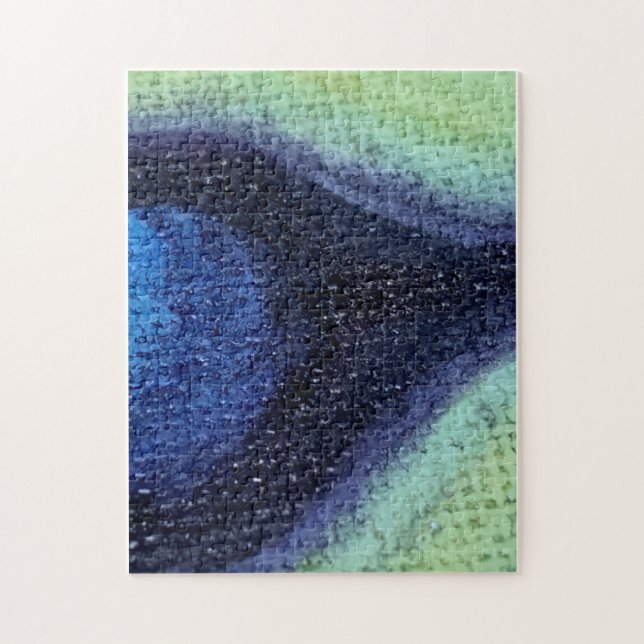 Quebra-cabeça Peacock Feather na Canvas (Vertical)
