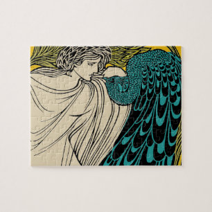 Quebra-cabeça Peacock Fine Art Bird Nouveau