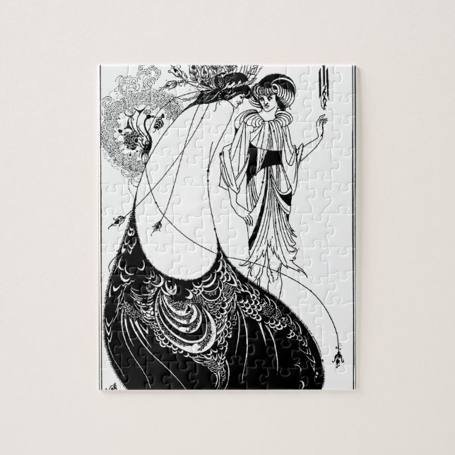 Quebra-cabeça Peacock Skirt Beardsley Nouveau (Vertical)