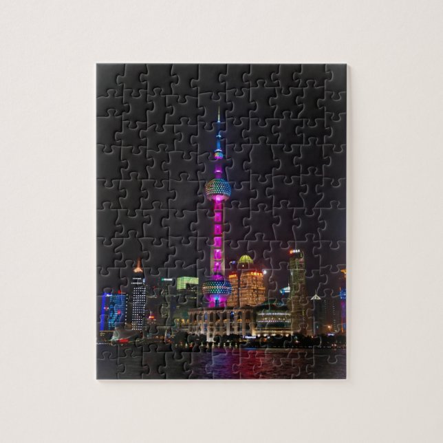 Quebra-cabeça Pearl Tower - Xangai, China - 8x10 - 110 pc (Vertical)