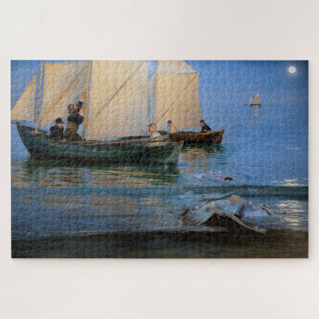 Quebra-cabeça Peder Severin Kroyer - Barcos De Pesca (Horizontal)