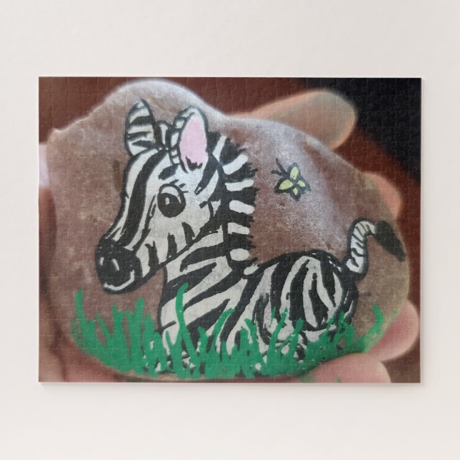 Quebra-cabeça Pedra Zebra Pintada (Horizontal)