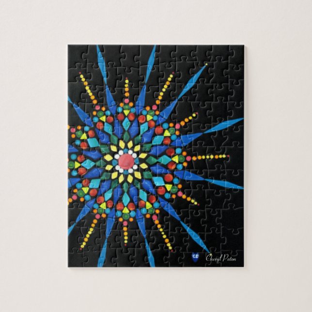 Quebra-cabeça Pedras preciosas em um teste padrão da mandala do (Vertical)