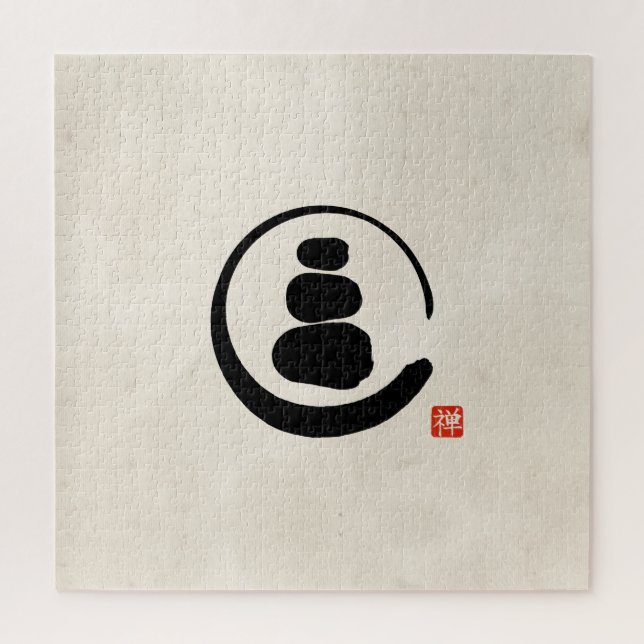 Quebra-cabeça Pedras Zen Enzo Circle e Zen (Vertical)