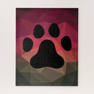 Quebra-cabeça Pegada animal, pata de gato/cão