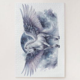 Quebra-cabeça Pégaso Branco Asas ao Luar Sonho Celestial