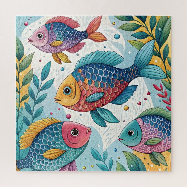 Quebra-cabeça Peixe-arco-íris submarino (Vertical)