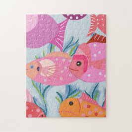 Quebra-cabeça Peixe rosa