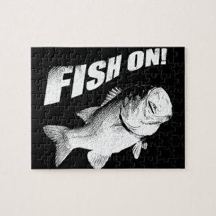 Quebra-cabeça Peixes do baixo Largemouth sobre