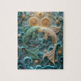 Quebra-cabeça Peixes Sonhadores de Peixes - Quilling de Papel