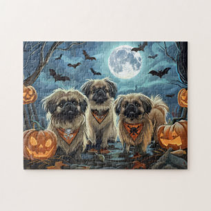 Quebra-cabeça Pekingese Halloween Spooky