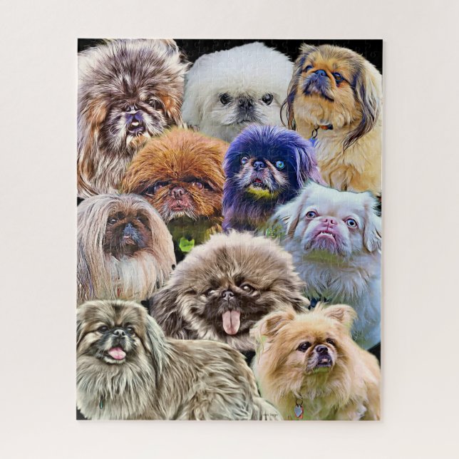 Quebra-cabeça Pekingese - uma peça de arte! (Vertical)