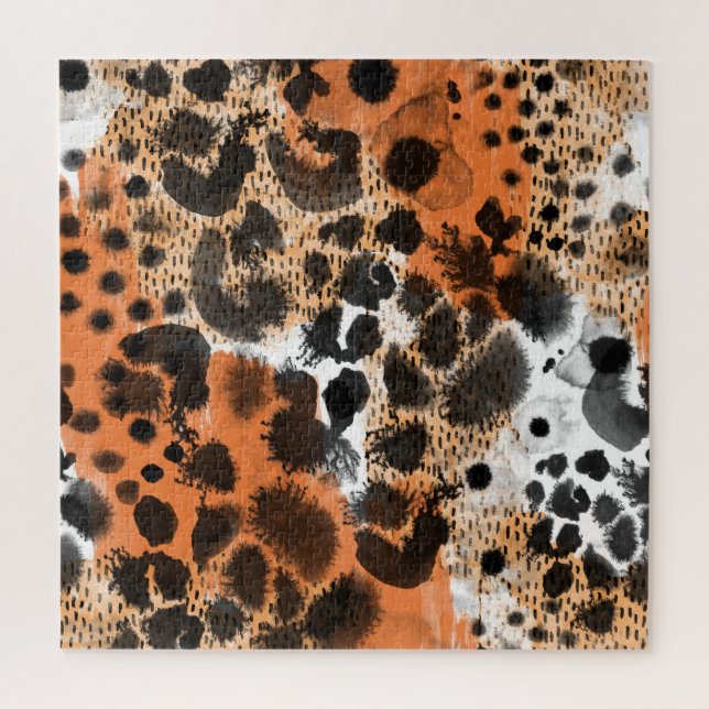 Quebra-cabeça Pele animal: padrão leopardo criativo. (Vertical)