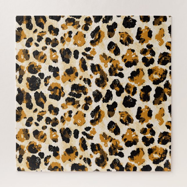 Quebra-cabeça Pele-leopardo de aquarela, gradiente de coloração  (Vertical)