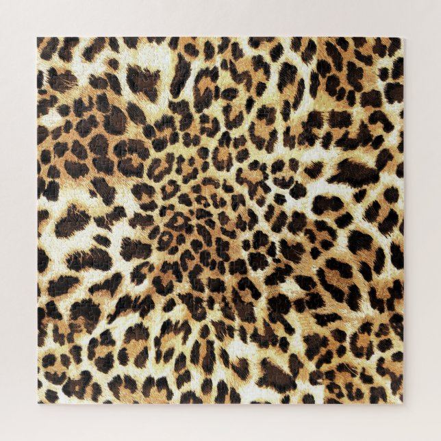Quebra-cabeça Pele-leopardo, design de padrão uniforme. (Vertical)