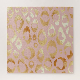 Quebra-cabeça Pele-leopardo, textura de ouro-rosa