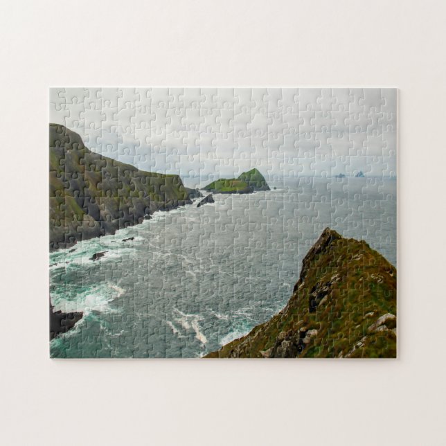 Quebra-cabeça Penhascos de Kerry Portmagee Kerry Irlanda. (Horizontal)